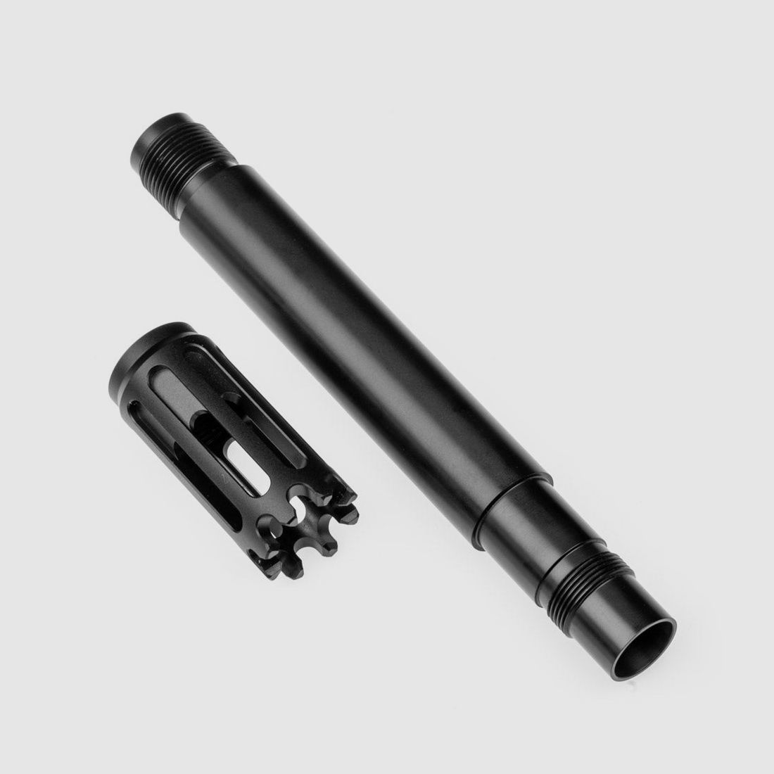 BUNDLE | STAAL of ALU TUNING BARREL | 190MM + MUZZLE BRAKE | 22x1,5mm | Milsig Valken M17 CQC A2 | CQMF G3 | DIAMETER.683