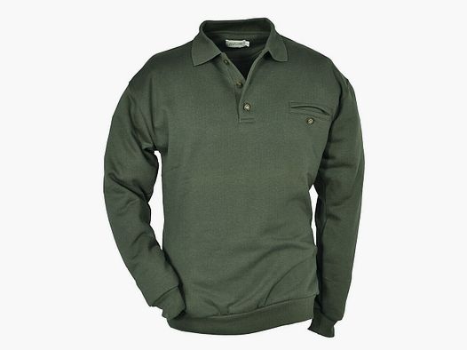 Hubertus Sweatshirt mit Polokragen