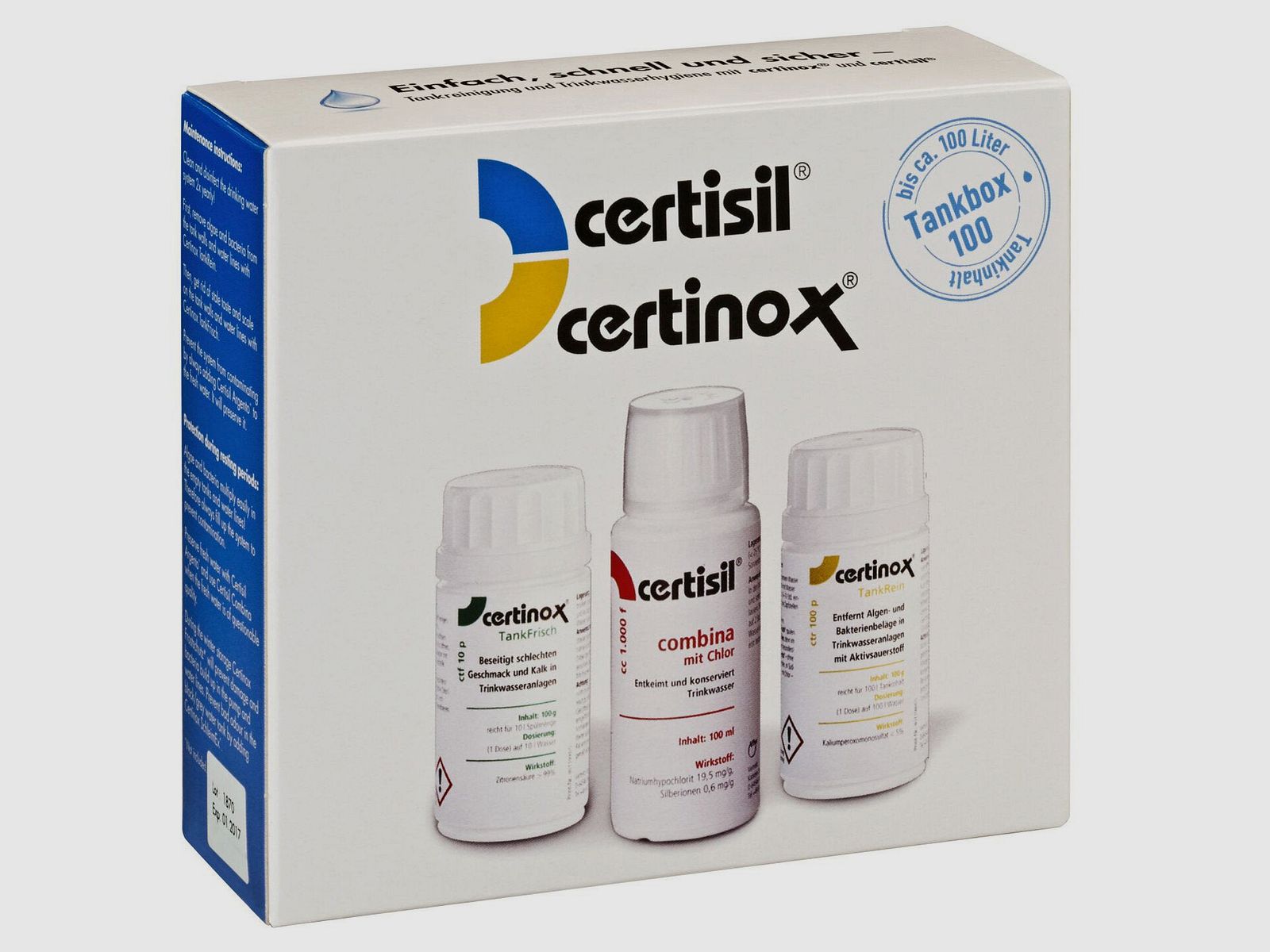 Komplettpaket Reinigung und Desinfektion certibox 100 Set