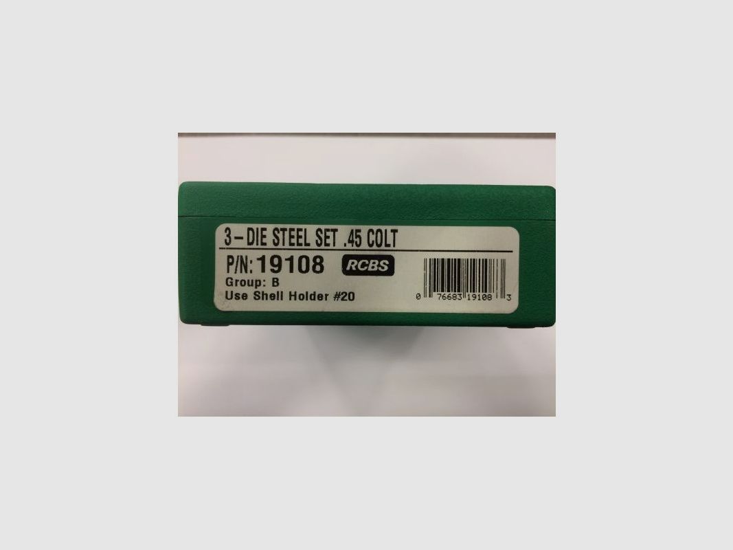RCBS 3 DIE TC STEEL SET 45COLT, image 1 of 2