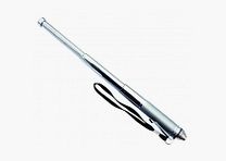Mini bâton télescopique 13" avec clip de ceinture et boucle - Argent