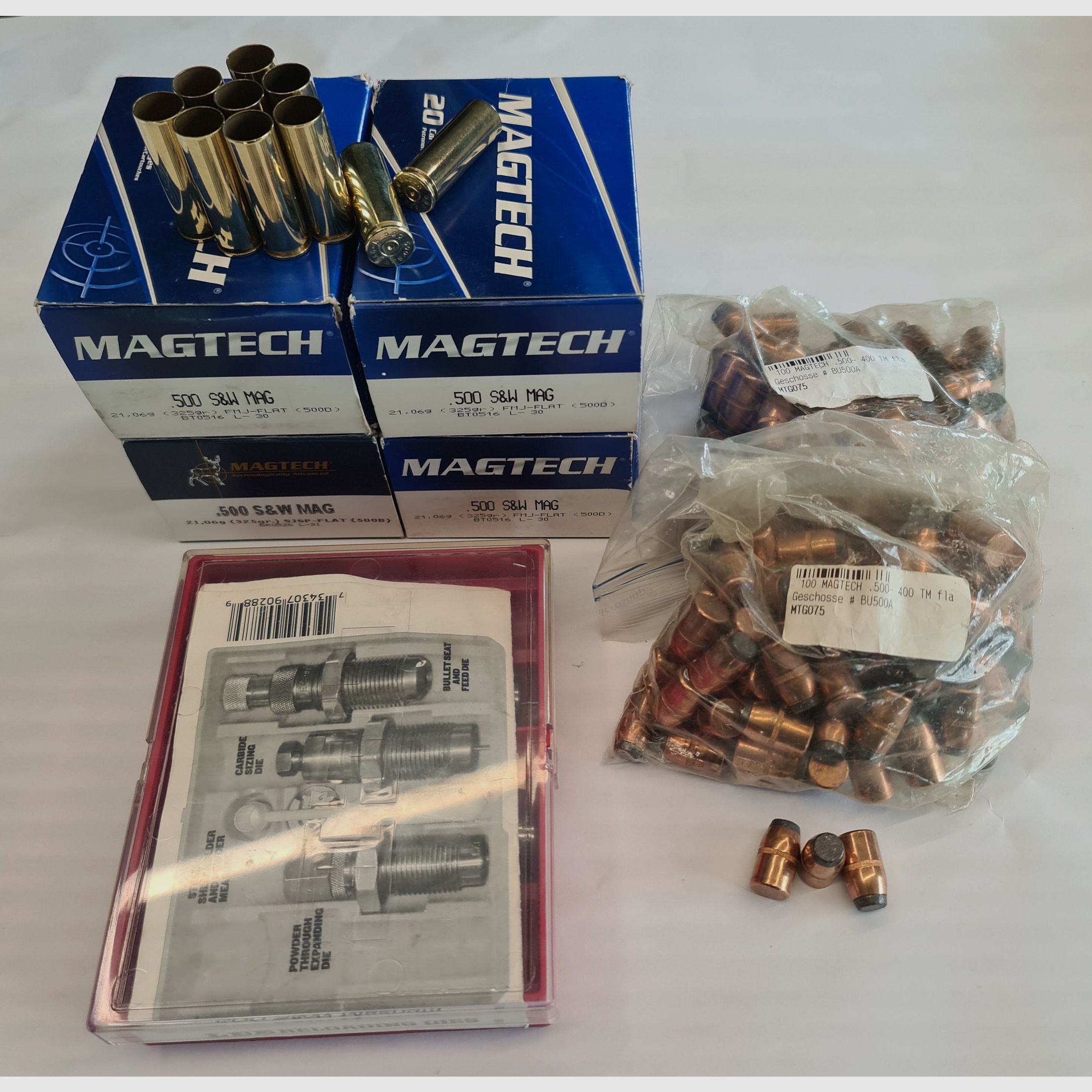 .500 S&W Magnum Wiederlader Material