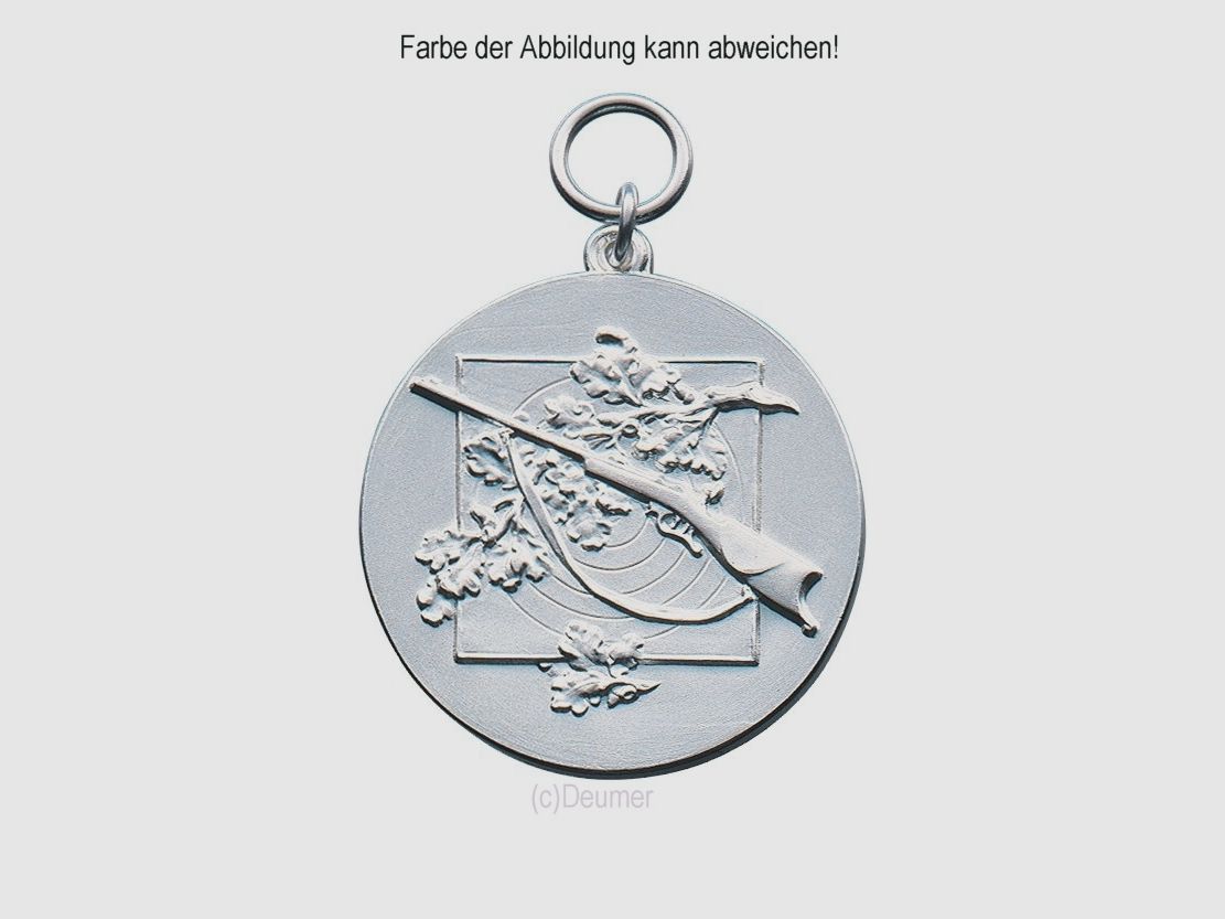 Medaille Gewehr, orig. Deumer vergoldet, 39mm