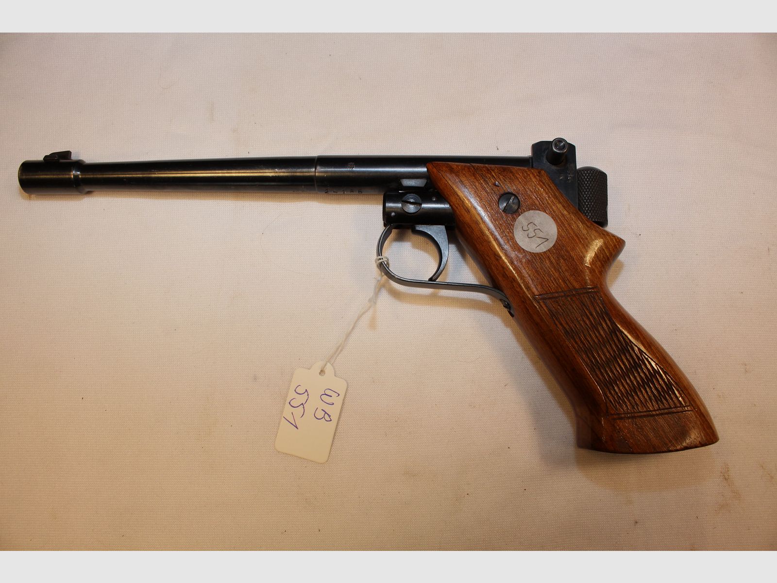 Einzelladerpistole Drulov im Kaliber .22lr.
