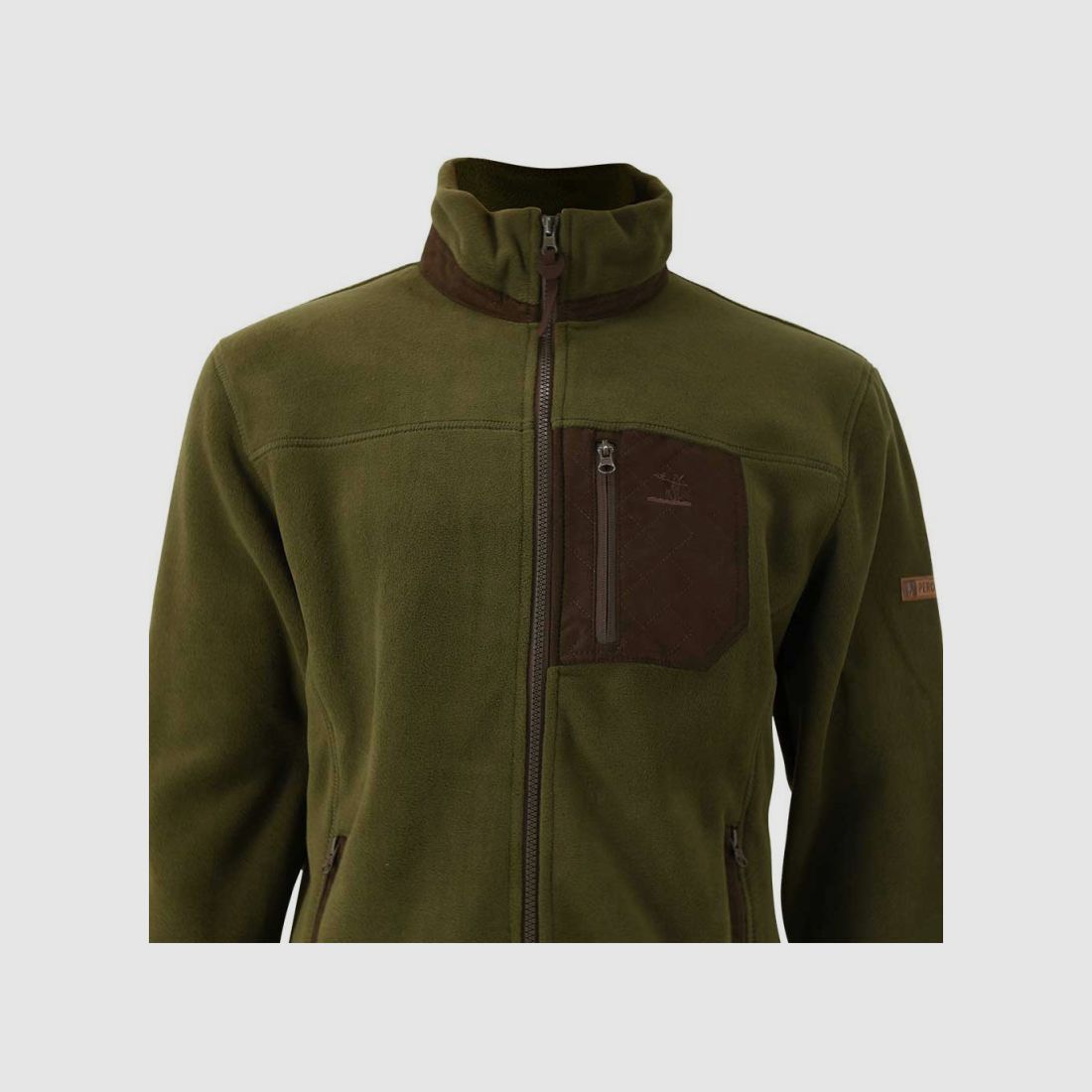 Fleecejacke Percussion kaki/bruin M tot 4XL, afbeelding 3 van 17