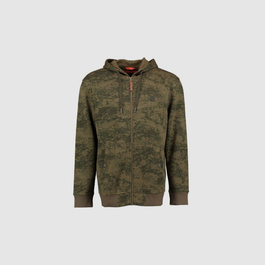 Tom Collins H-Sweaterjacke Camo mit Kapuze | khaki/schlamm, Bild 1 von 6