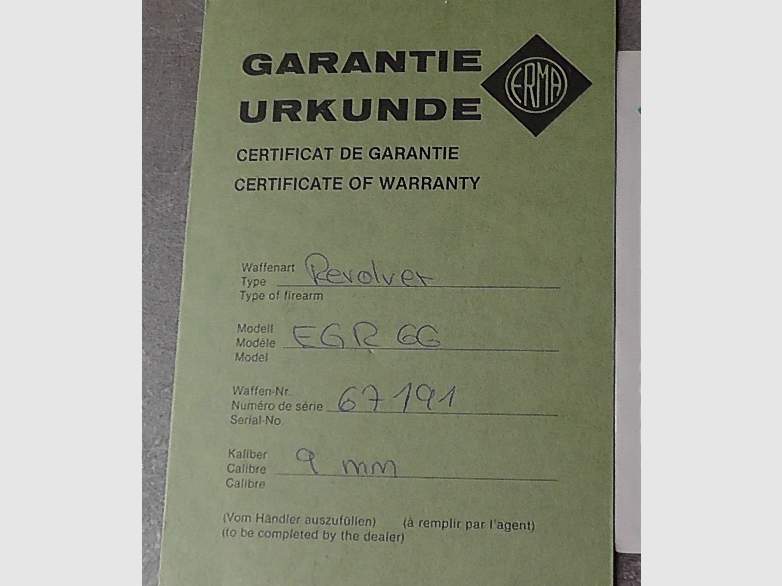 Biete ERNA  SSW  Modell 66x Vollstahl  Sehr selten!Sammlerstück!!