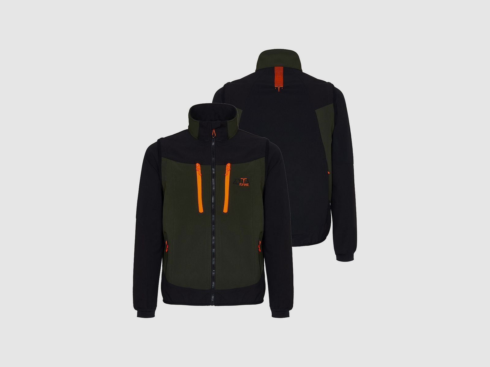 Zotta Forest – veste softshell Denver pour homme, verte et noire