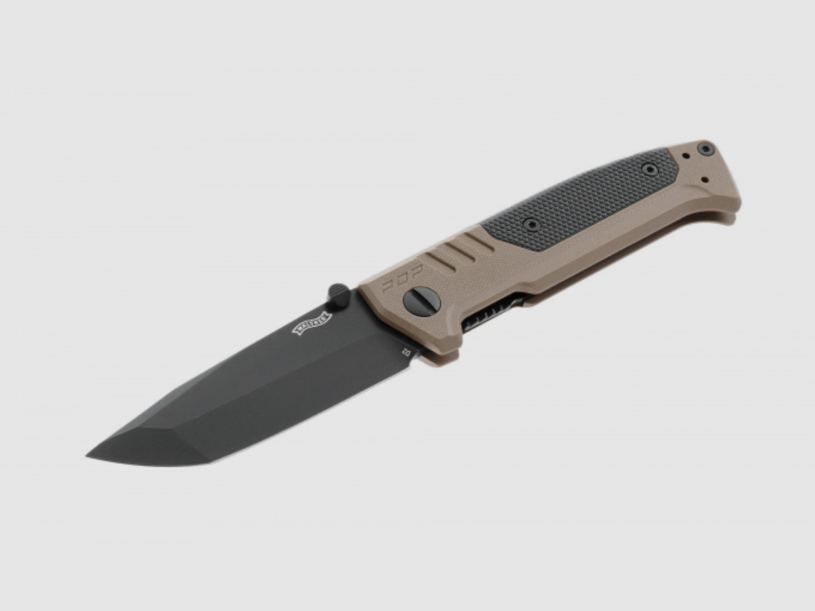 Umarex 5.0884 cuchillo Walther PDP Tanto plegable liso FDE