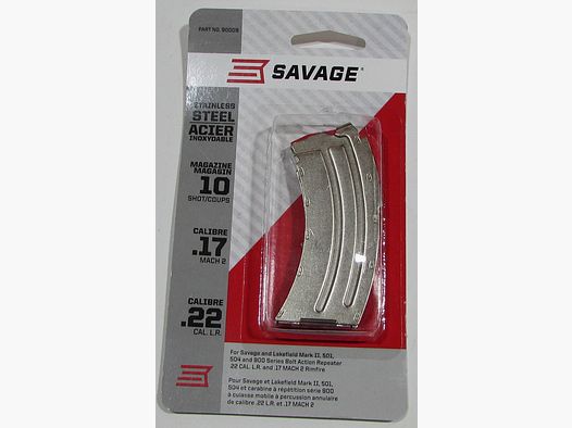 MAGAZIN SAVAGE MKII 22LR / STEVENS Kal.22LR 10 SCHUSS INOX 90008+