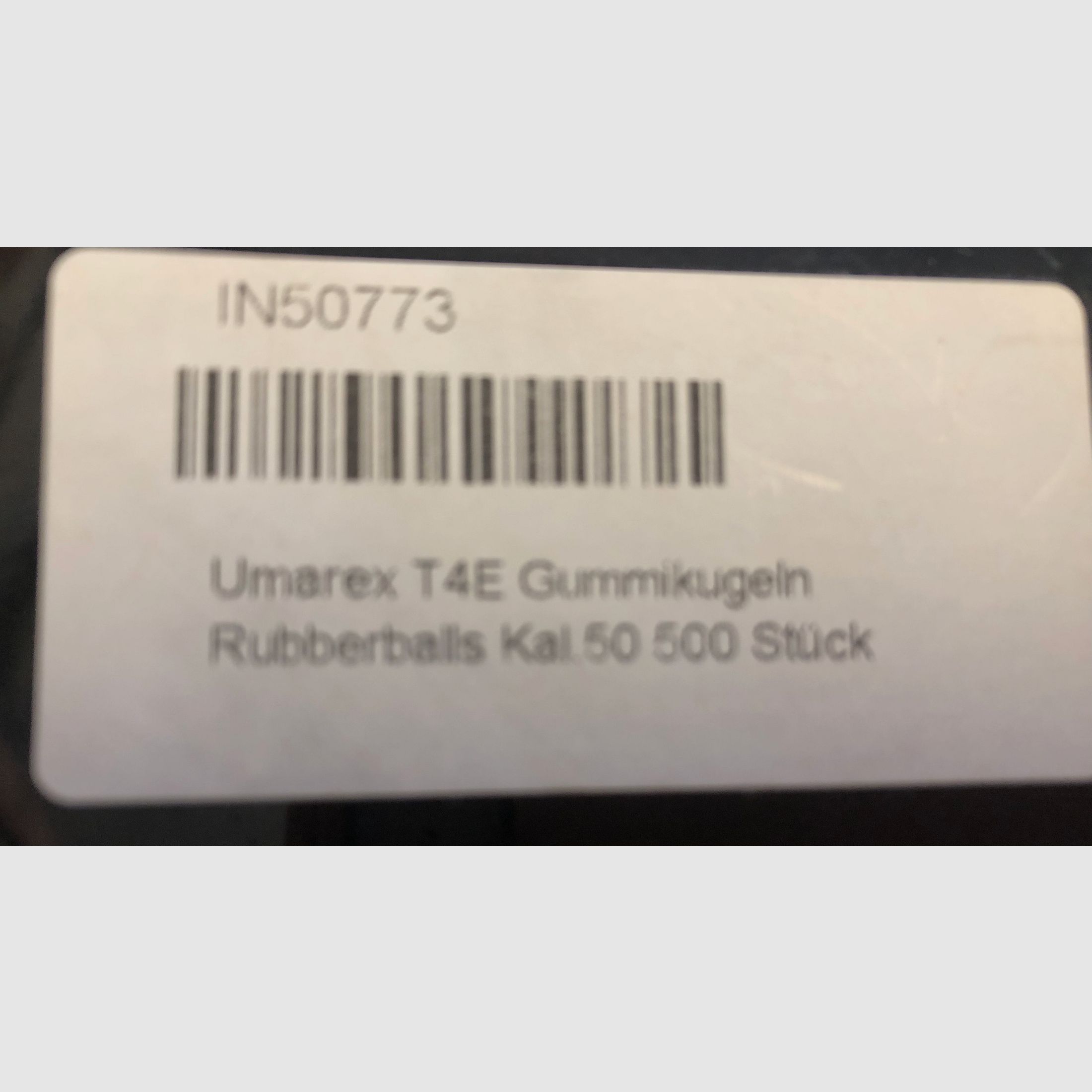Umarex T4E rubber balls caliber .50 black, opened can