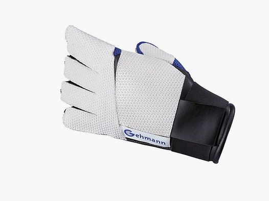 5-finger shooting glove blue for right-handed shooters