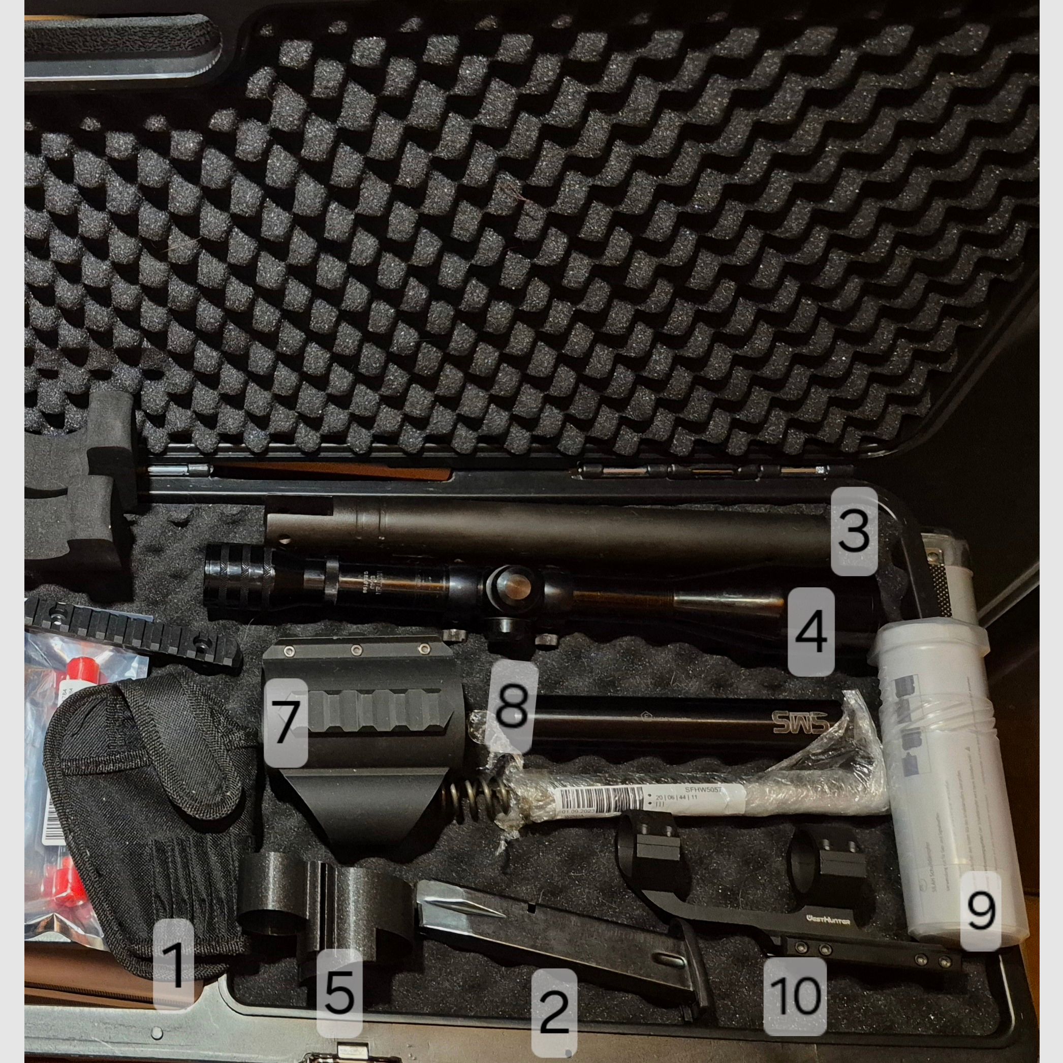 Luchtgeweer bundel dempers vervangonderdelen enz.