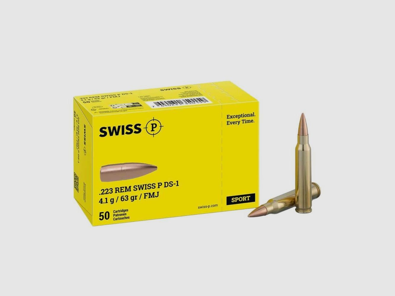Swiss P DS-1 Nabojów karabinowych .223 Rem / 4,1g / 50 szt.