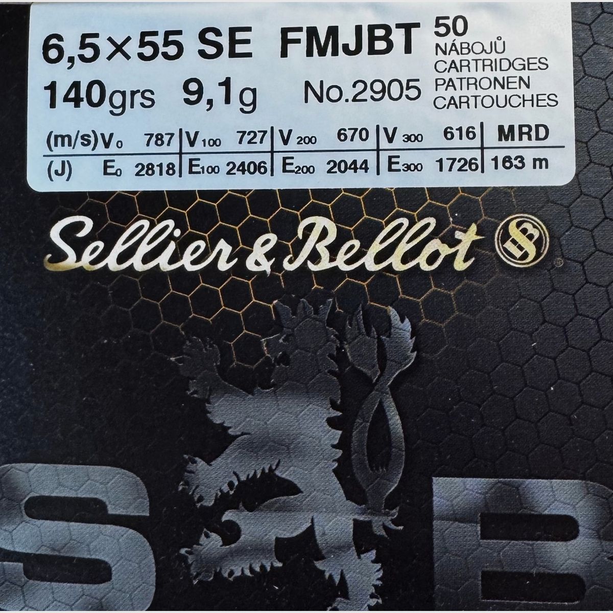 Sellier&Bellot 6,5x55SE FMJ – 140 grain 50 Schuss