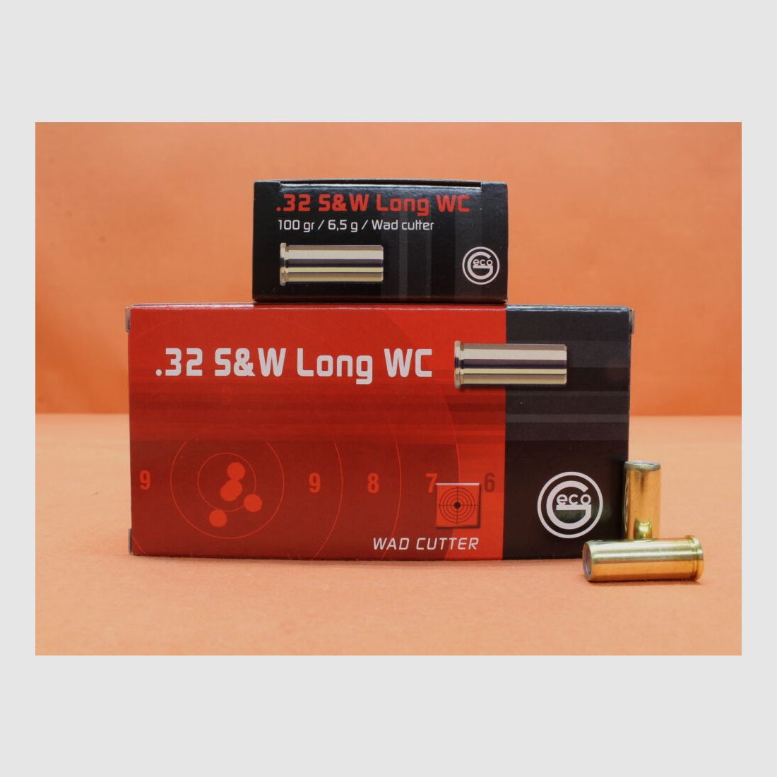 GECO Patrone .32S&WLongWC GECO 100grs LWC (2127601) VE 50 Patronen/ 6,5g Blei-Wadcutter