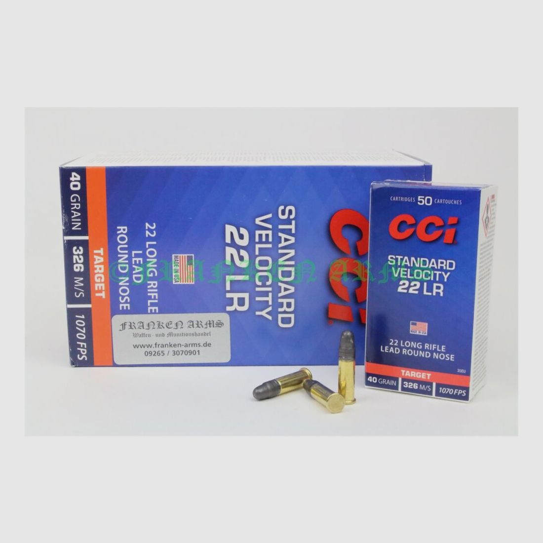 CCI Standard .22 l.r. 40gr. 2,59g 50 pièces Prix dégressif