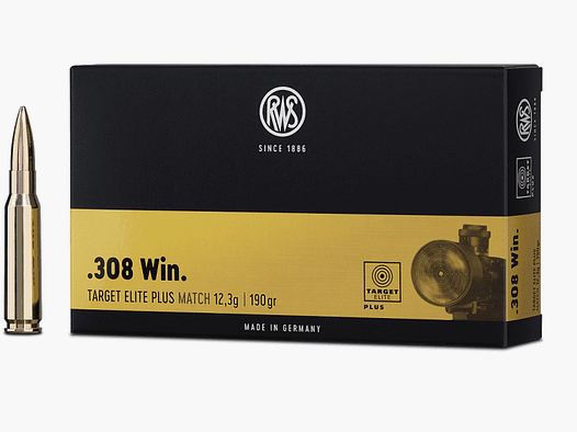RWS .308 Target Elite Plus Match 190 Gr. - 20 uds.