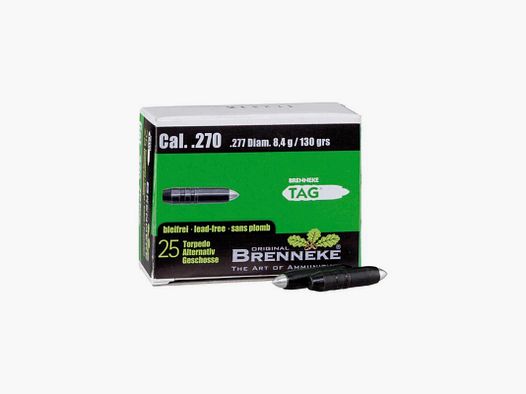 Brenneke Geschoss .270 Win. (.277) TAG 8,4g / 130grs 25 Stück