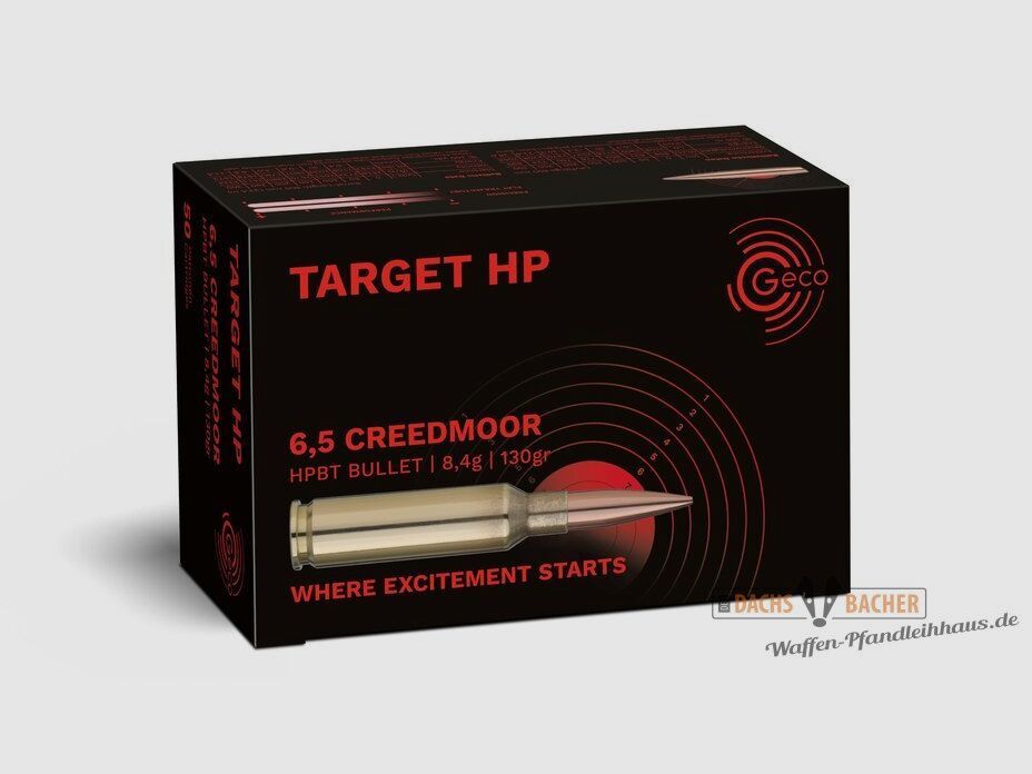 GECO 6,5 Creedmoor TARGET HP 8,4g/130gr 50 colpi