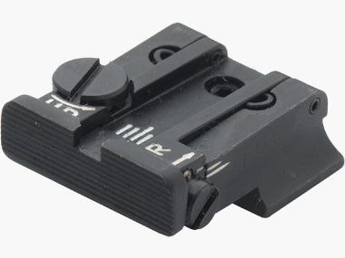 LPA TPU10WE07 verstellbare Mikrometer-Kimme für S&W 3rd Gen Pistolen Kaliber .45 ACP / 10 mm Auto – Schwarzes Visierbild