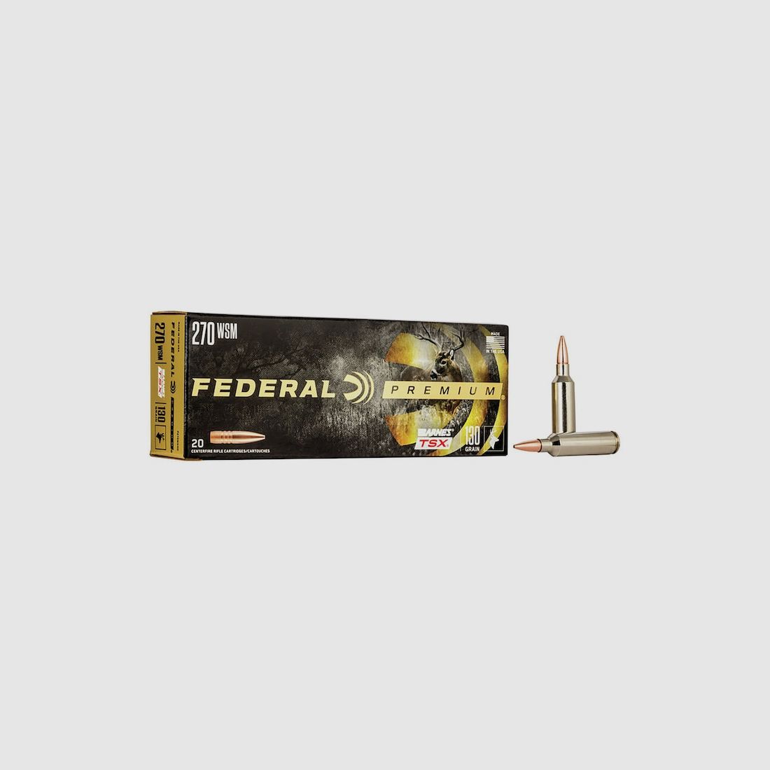 Federal Premium Barnes TSX .270 WSM 130GR HP 20 cartridges