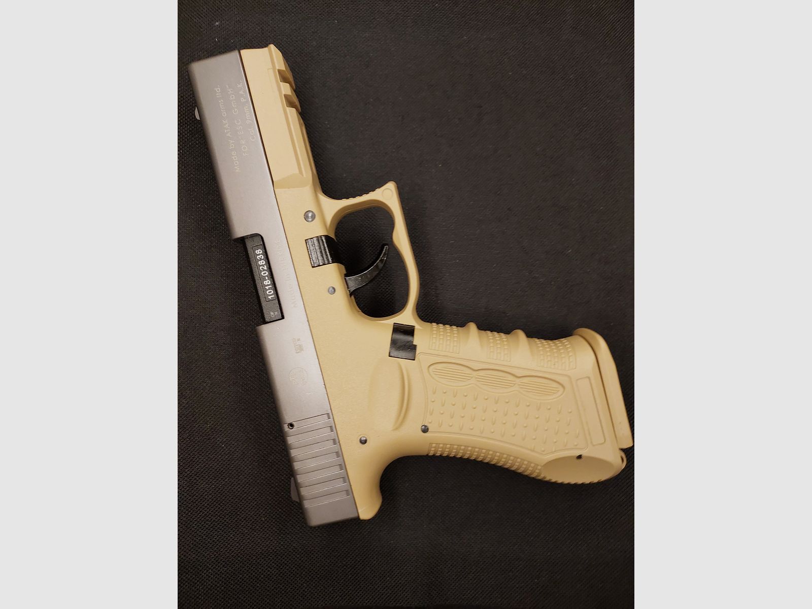 Zoraki 917 pistola de fogueo 9mm P.A.K. desierto TAN TITANSCHLITTEN (PTB 1023)