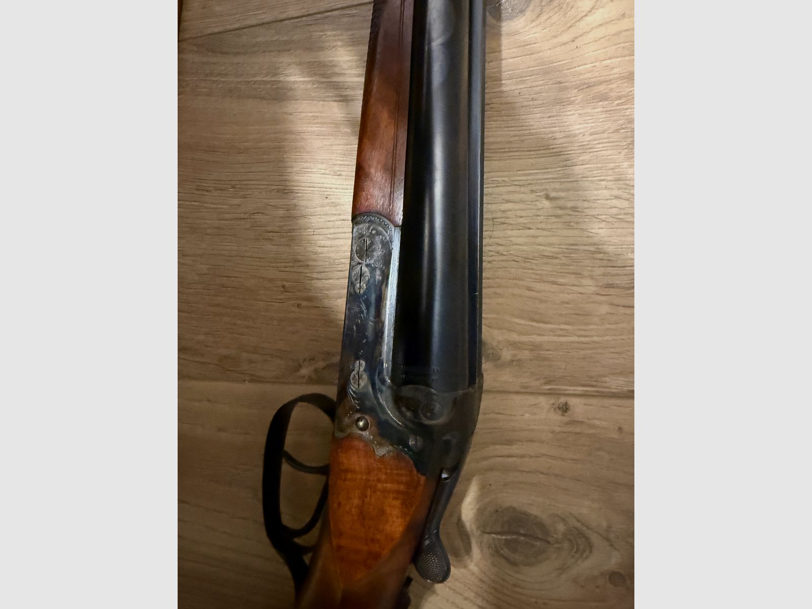 Simson Suhl double-barrel shotgun cross shotgun 12/70 shotgun color hardening