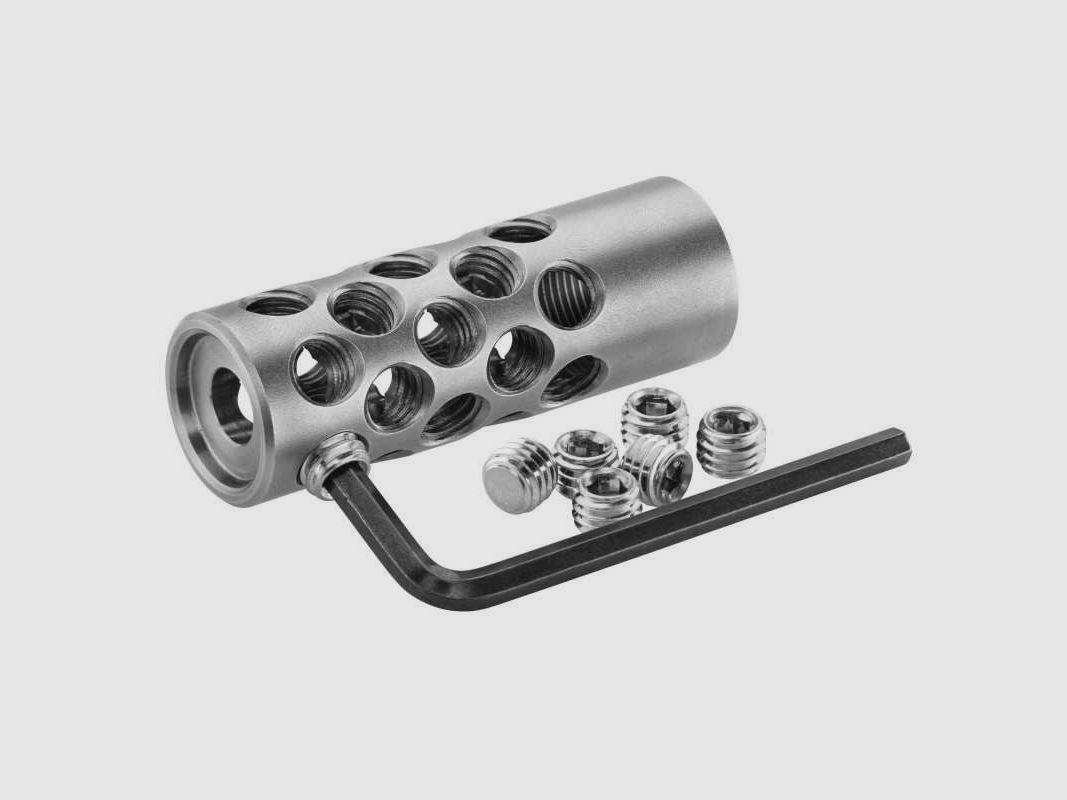 Stalon - Mündungsbremse Edelstahlfarbe - Max. 9.3mm - M18x1, Bild 9 von 10