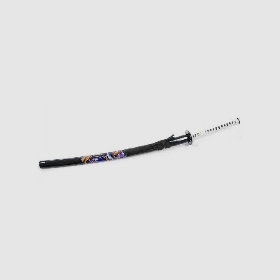 Katana Kami noir avec motif de dragon