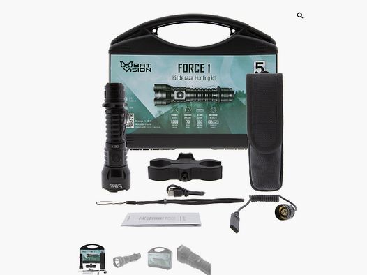 LED Flashlight B-Vision FORCE ONE 1,000 lum with hunting kit