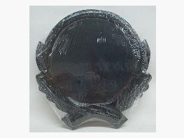 Keilerbrett 14cm geschnitzt - rund/dunkel