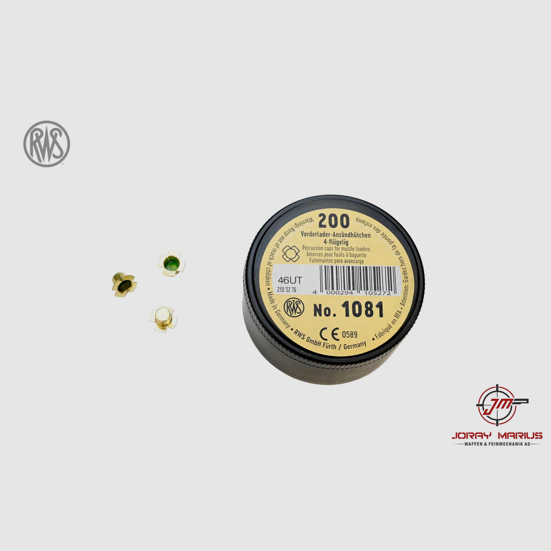 RWS 1081 muzzleloader primers No. 1081, 200 pcs.