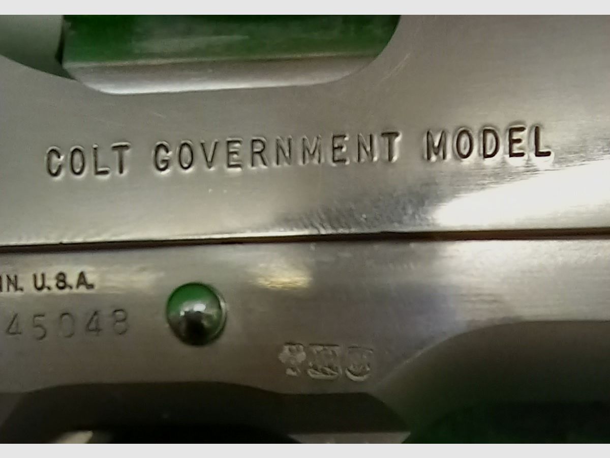 Colt Government MKIV in stainless steel, caliber .45 ACP