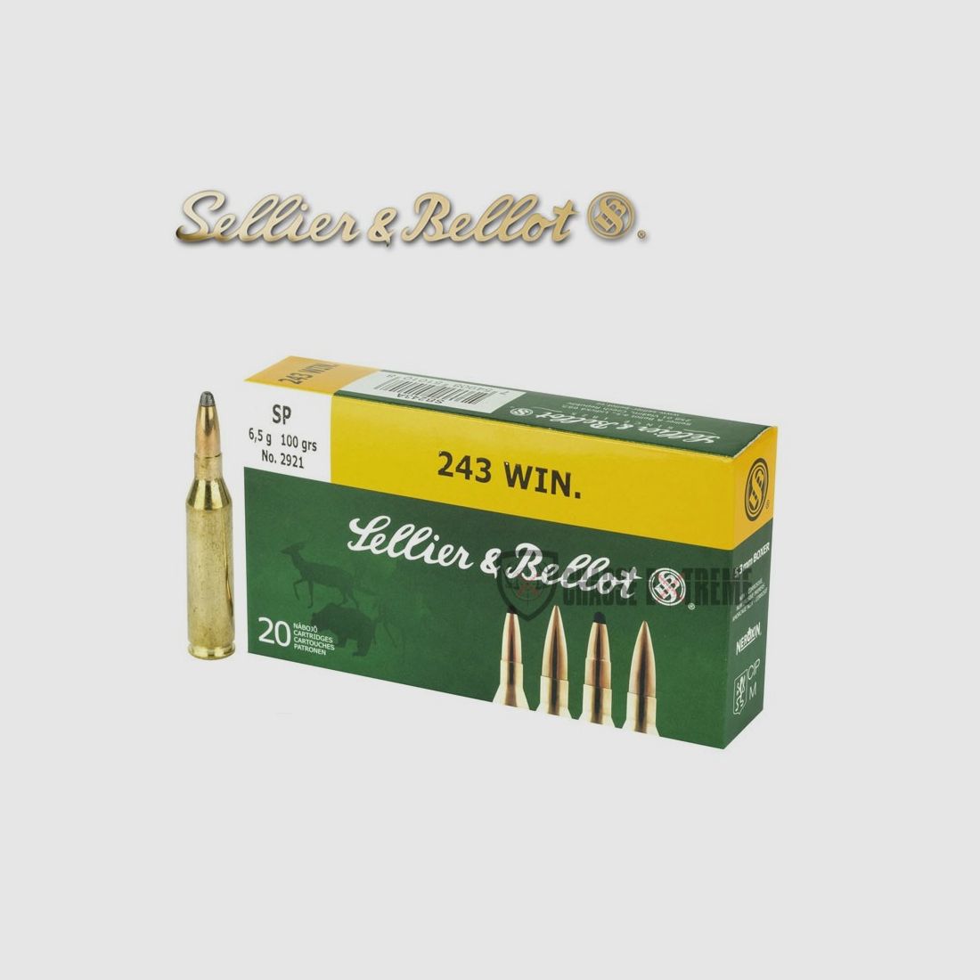 20 Patronen S&B Kal.243 Win 100gr SP