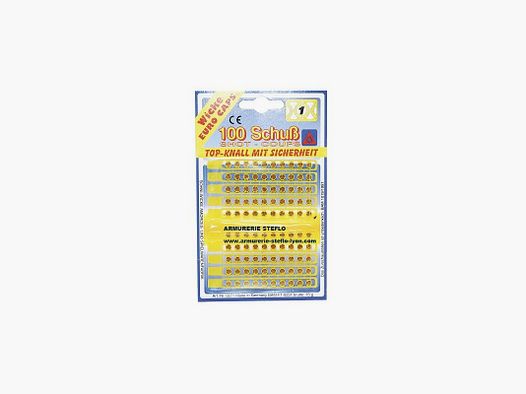 Blister mit 100 Zündhütchen für Patrone