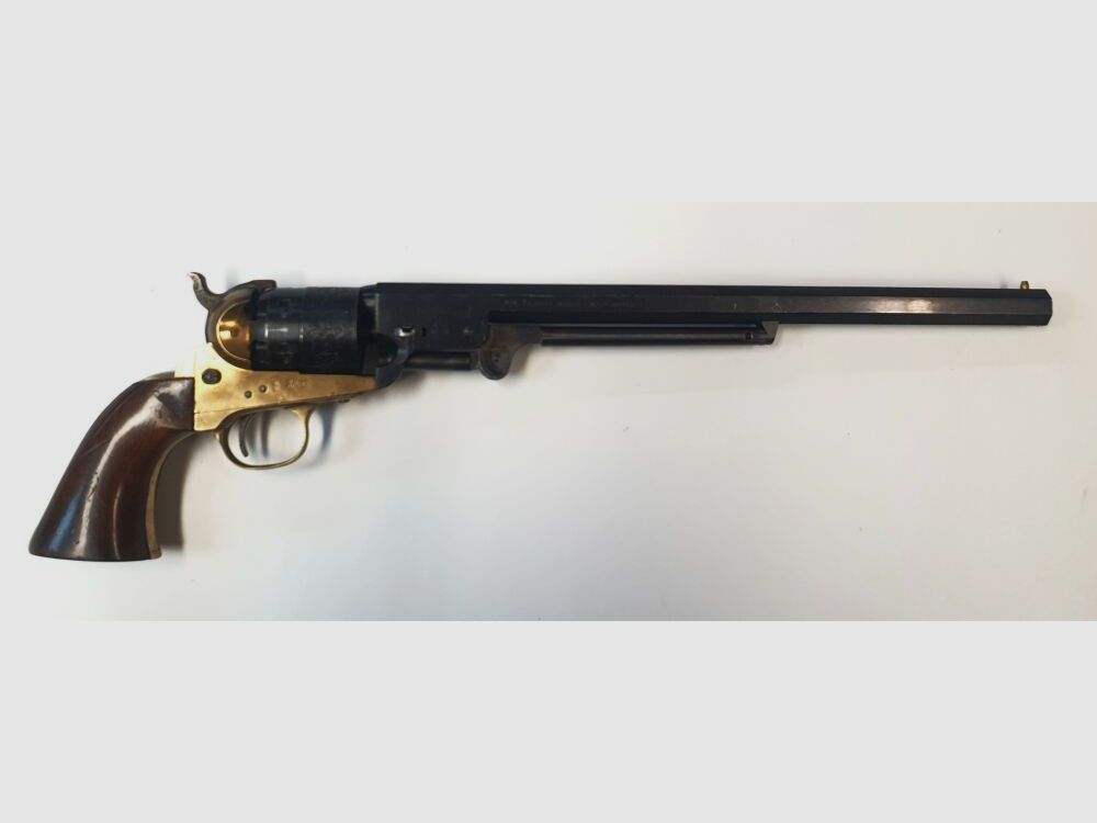 C.O.M. (Consorzio Officine Meccaniche) Percussion Revolver COM Gardone Navy Model - .44 Black Powder Only, Buntline Revolver