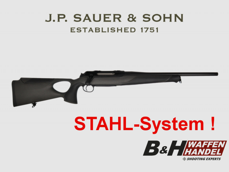 Neuwaffe, nur 1x: Sauer 404 Synchro XT Stahl System Lochschaft Handspannung SD Gewinde (vgl. 505)