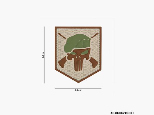 PATCH – 3D PVC COMMANDO PUNISHER COYOTE #13076