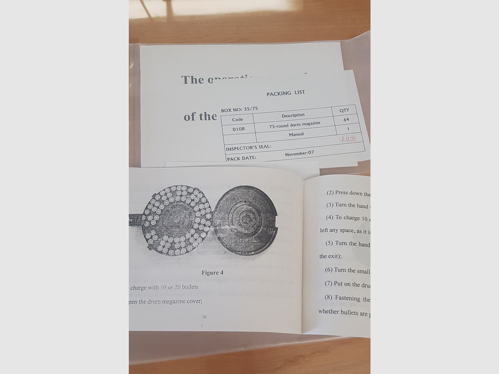 NVA GDR Russian GST Original manual AK47 for machine gun 75 round drum magazine Drum magazine WK2 Description operating instructions KK rifle see description. Price from