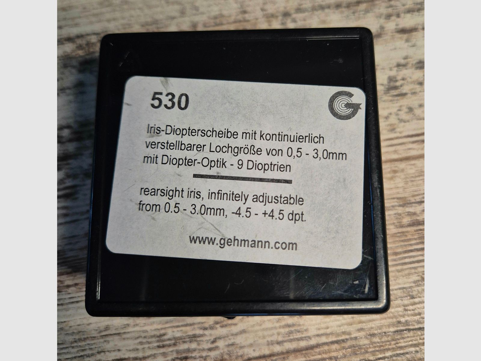 Gehmann iris diaphragm with optics
