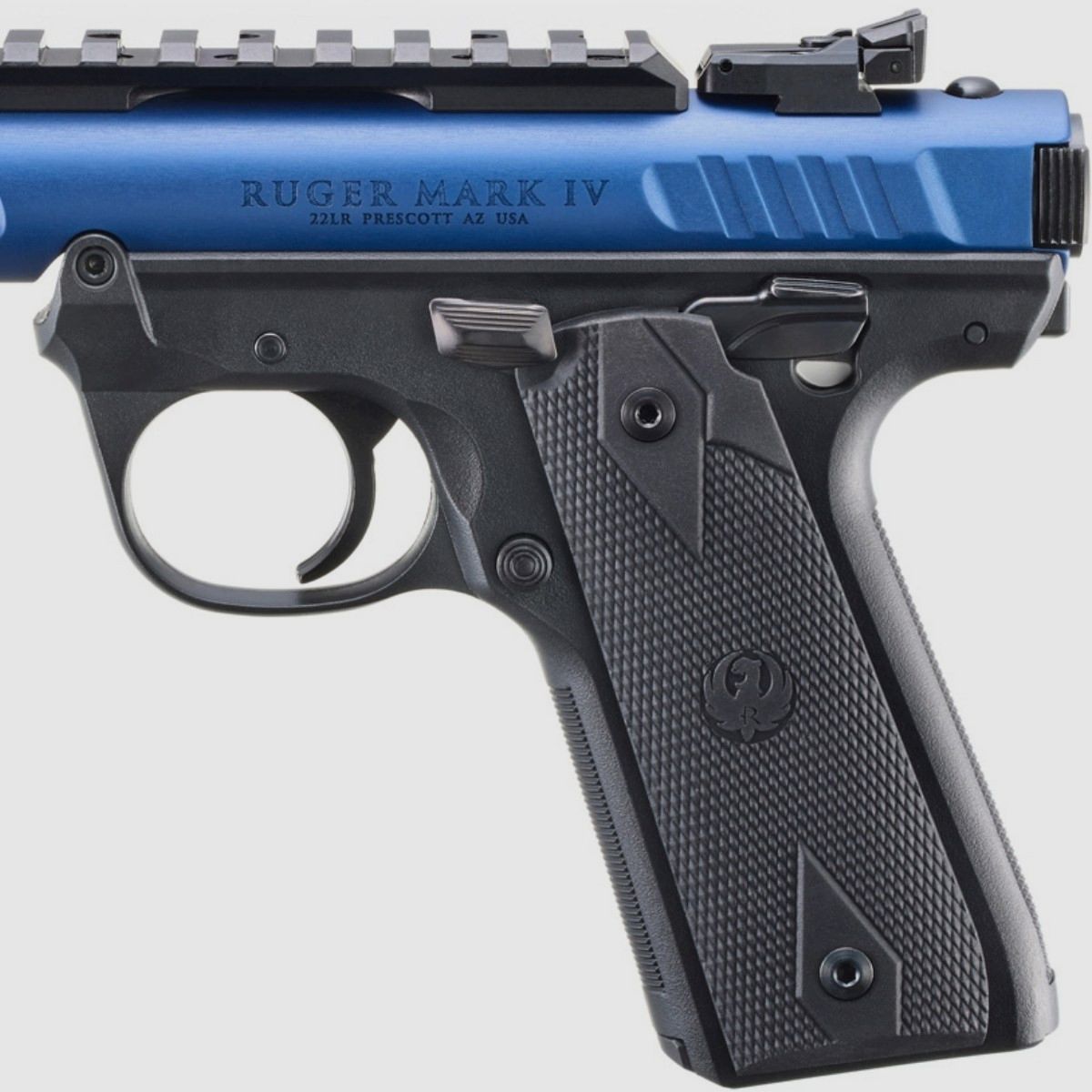 Ruger Mark IV 22/45 Lite Blue/Black (43961), image 8 sur 11