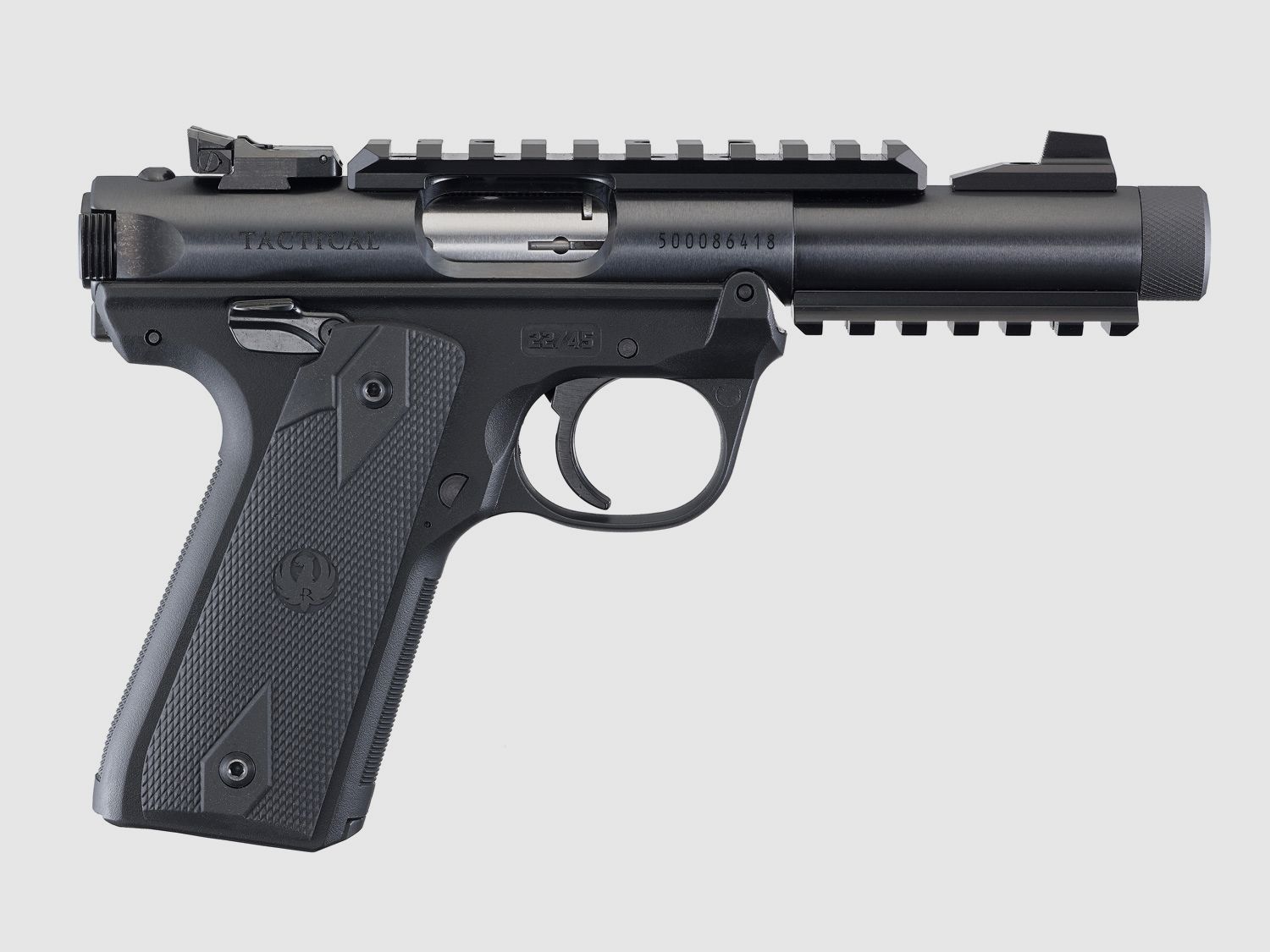 RUGER PISTOLE MARK IV 22/45 TACTICAL .22 LR 4,4"/11,18CM BLUED 1/2"-28