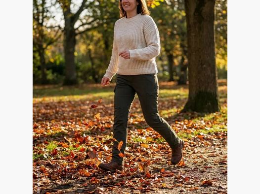 Women's Treeland Trousers Khaki Brown with Nano-Ripstop Reinforcements