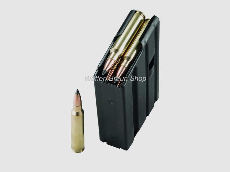 Chargeur en acier Duramag pour AR15, .223 Rem., 10 coups, suiveur orange