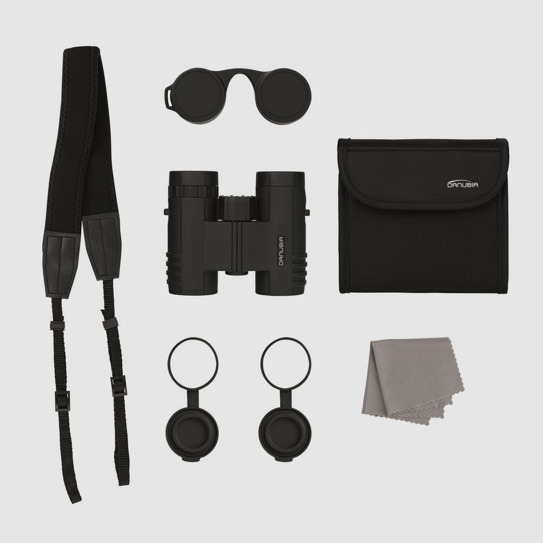 Door binoculars Danubia Bussard I 8x32 with carrying case and shoulder strap