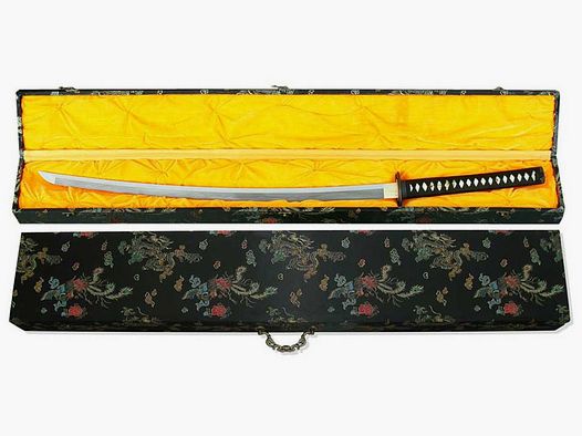 Holzbox für Katana Transportbox aus Holz mit Stoff