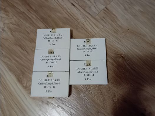 5x5 Patronen kaliber 12/70 DOPPELTE ALARM, NIKE/FIOCCHI
