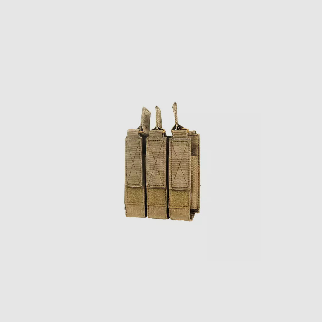 3er "offen mit Strapse" Magazinpouch "M5/M7/M9", für Molle&Gürtel (Tan/Coyote)