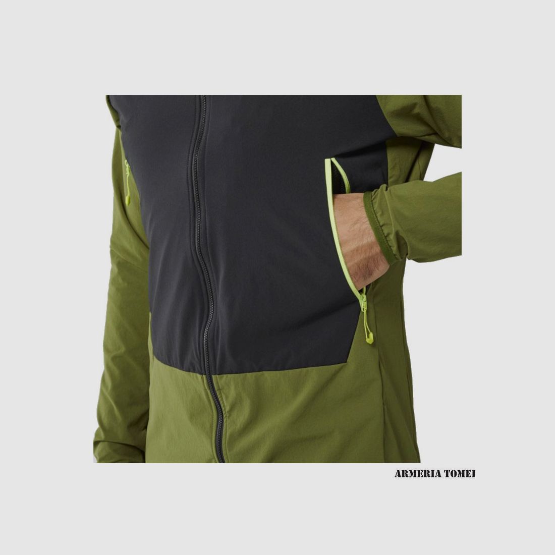 Jas – MILLET – FUSION XCS HOODIE M 9453 FERN/NOIR – winddicht, afbeelding 4 van 7